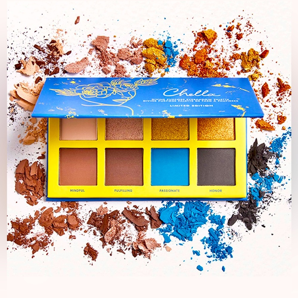 Chella Divine Purpose Eyeshadow Palette 8 vibrant  matte & Pearl shades LIMITED